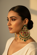 Emerald Royale Chandbali Earrings