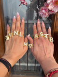 Golden Initial Personalised Ring