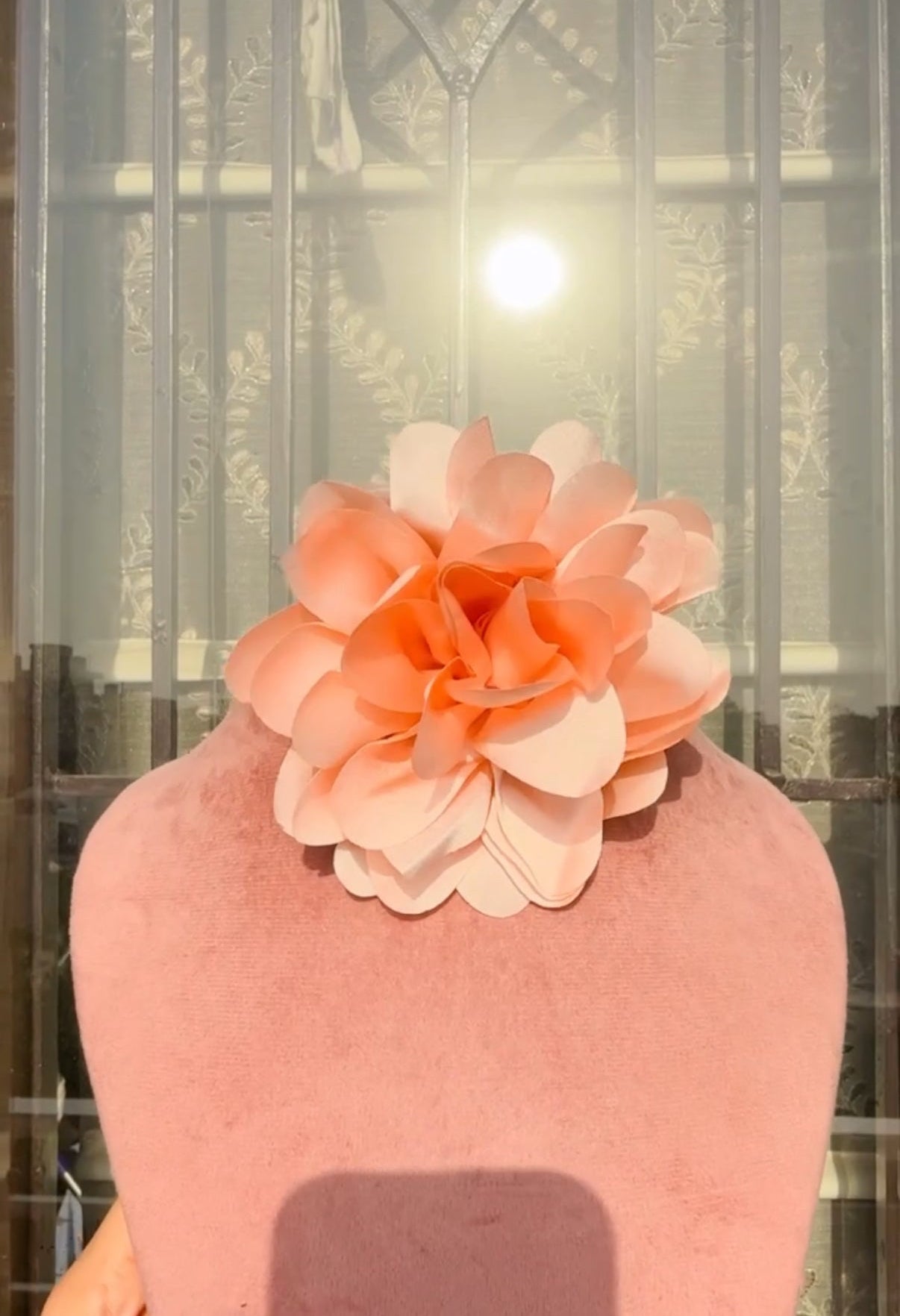 Peach Blossom Floral Choker