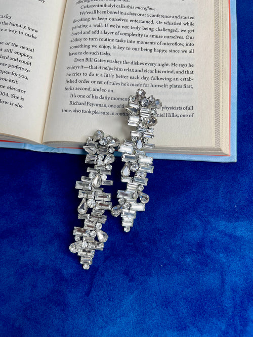 Crystal Cascade Statement Earrings