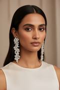 Crystal Cascade Statement Earrings
