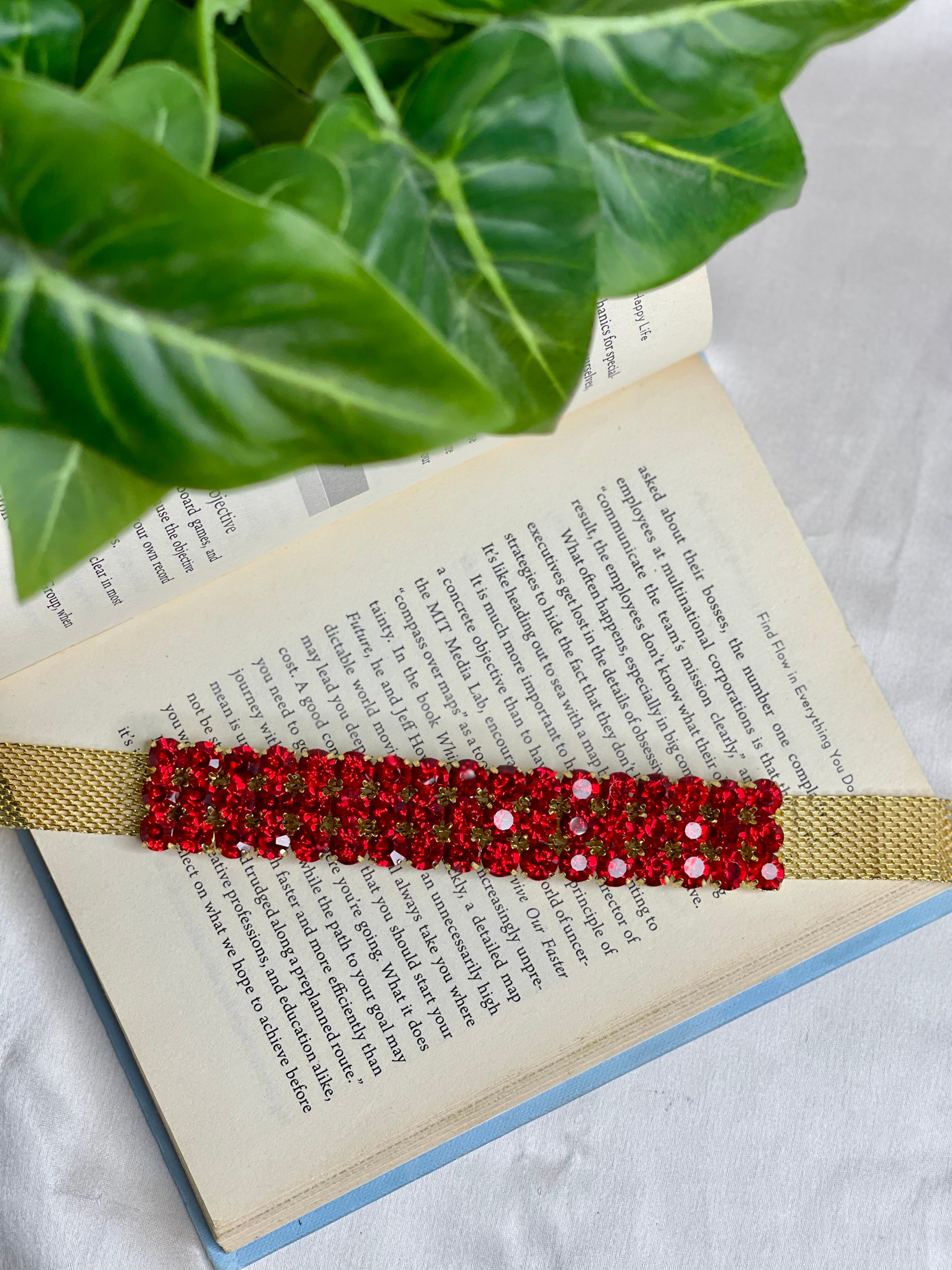 Red Crystal Neckpiece Set