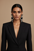 Black Royale Drop Earrings