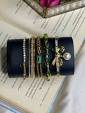 Emerald Green Charm Bracelet Stack