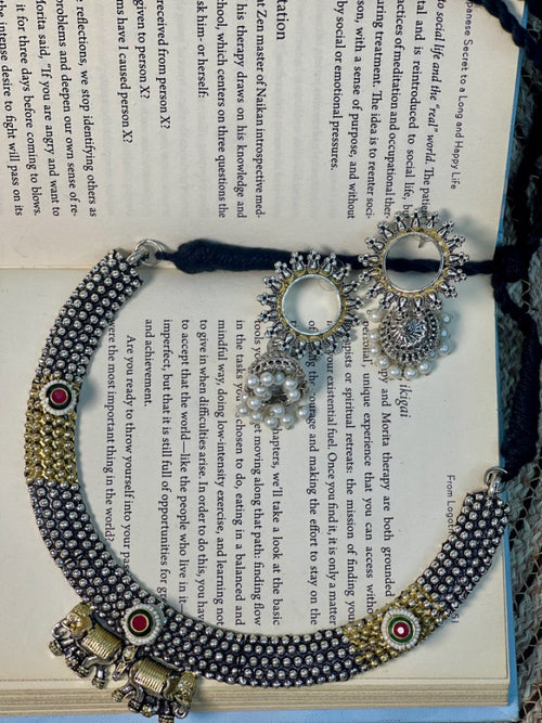 Desi Oxidised Hasli