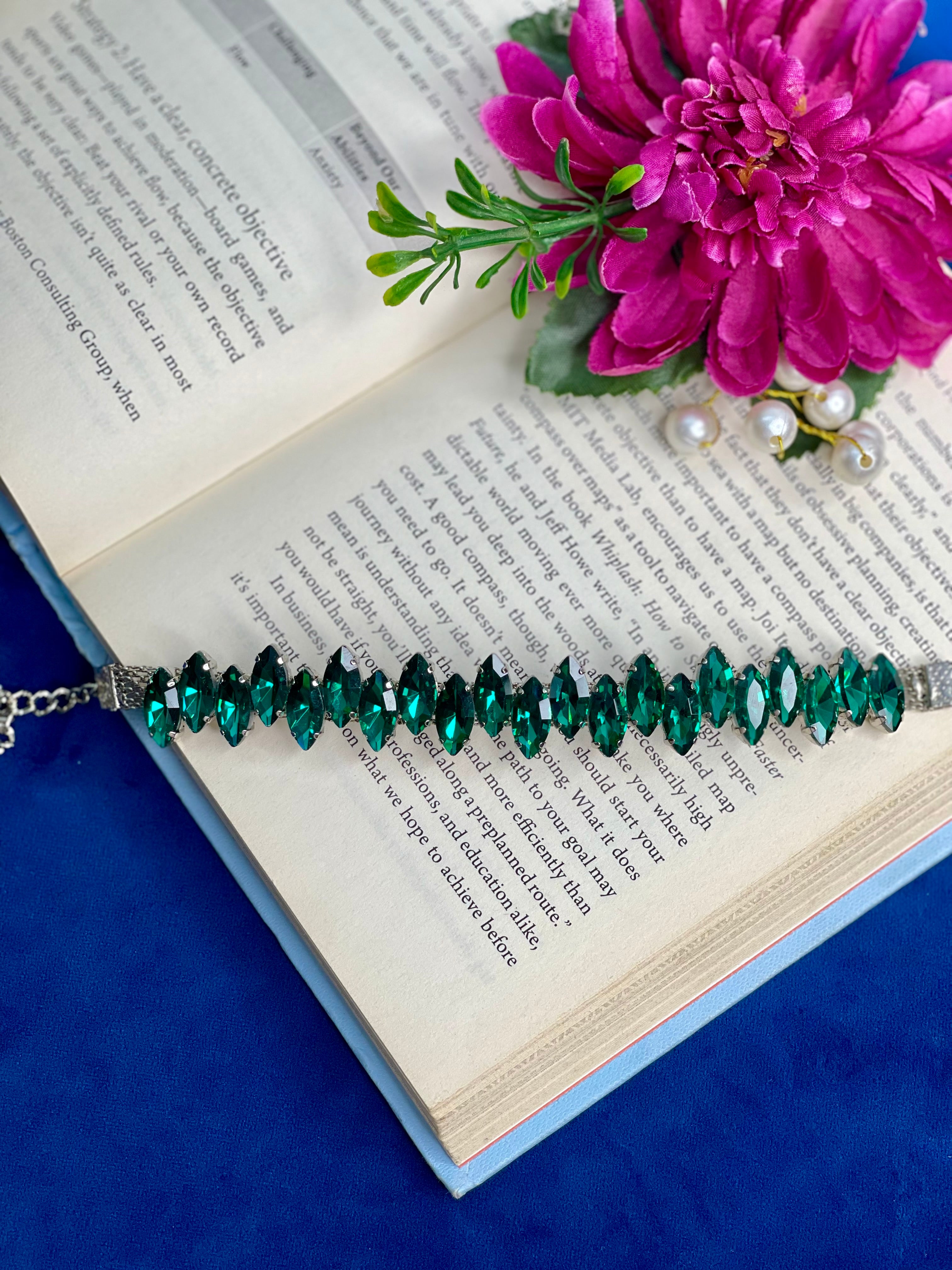 Emerald Green Crystal Bracelet
