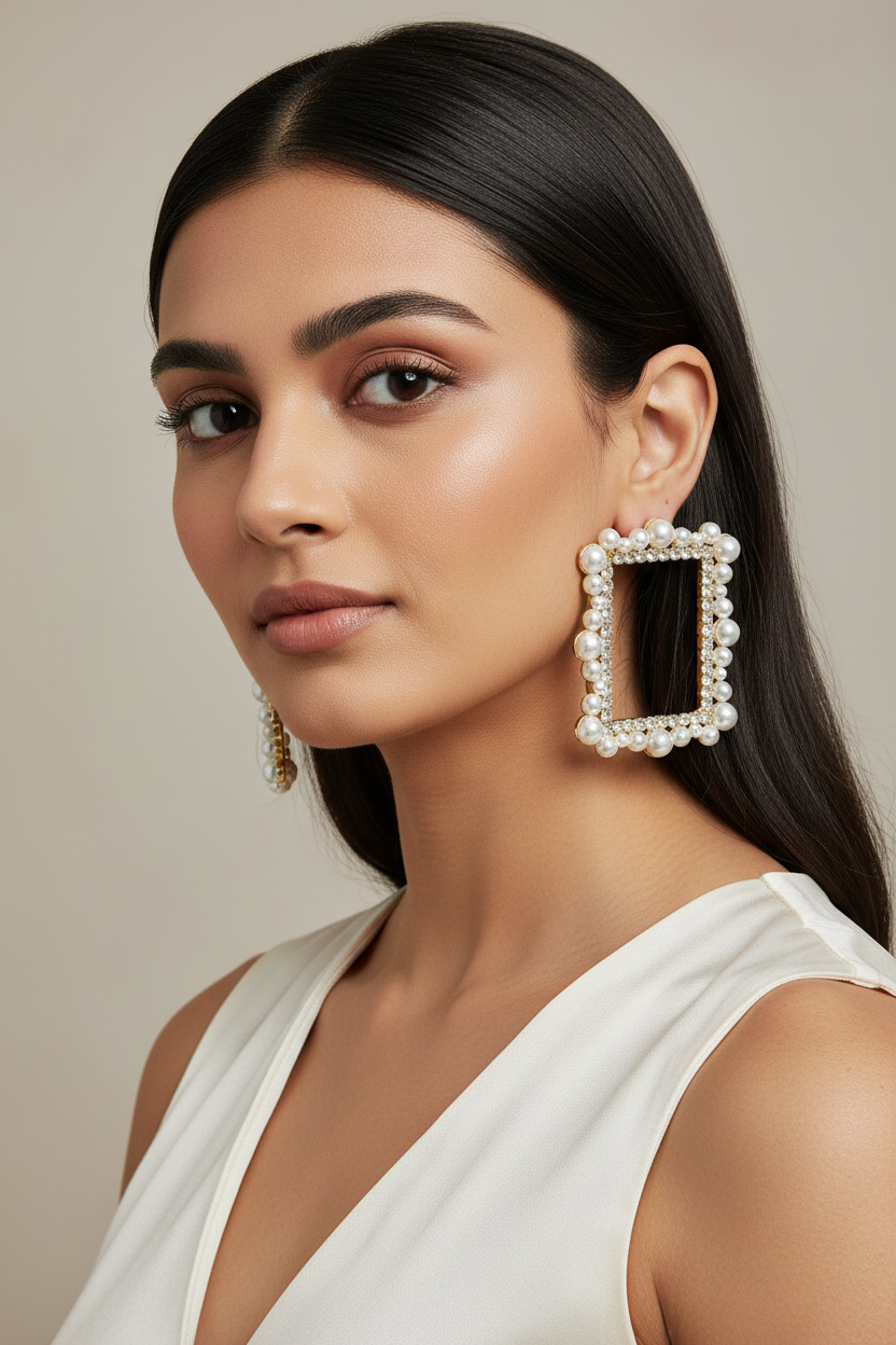 Pearl Frame Earrings