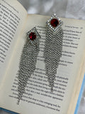 Ruby Tassel Party Earrings