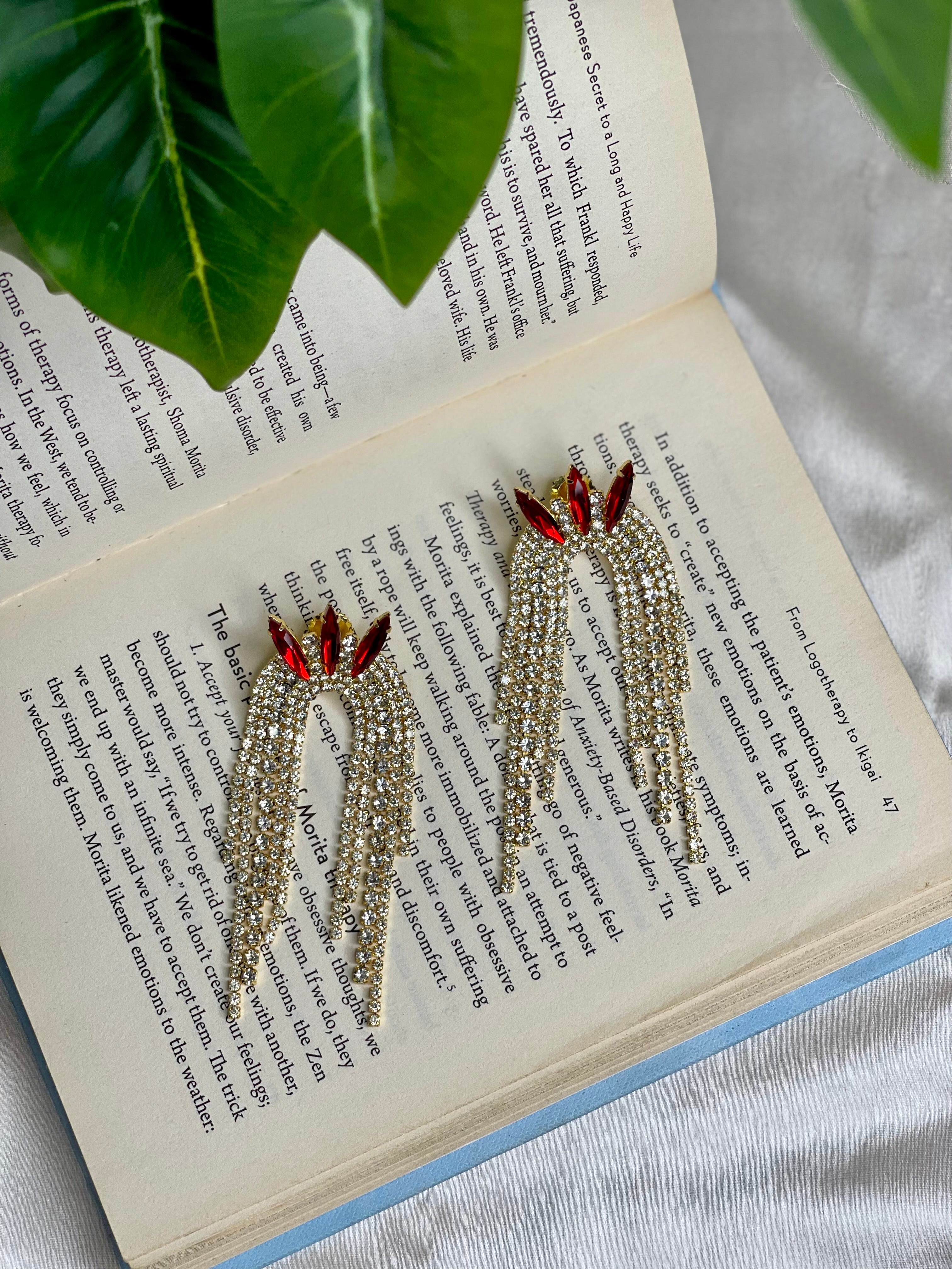 Gold Shiny Party Earrings