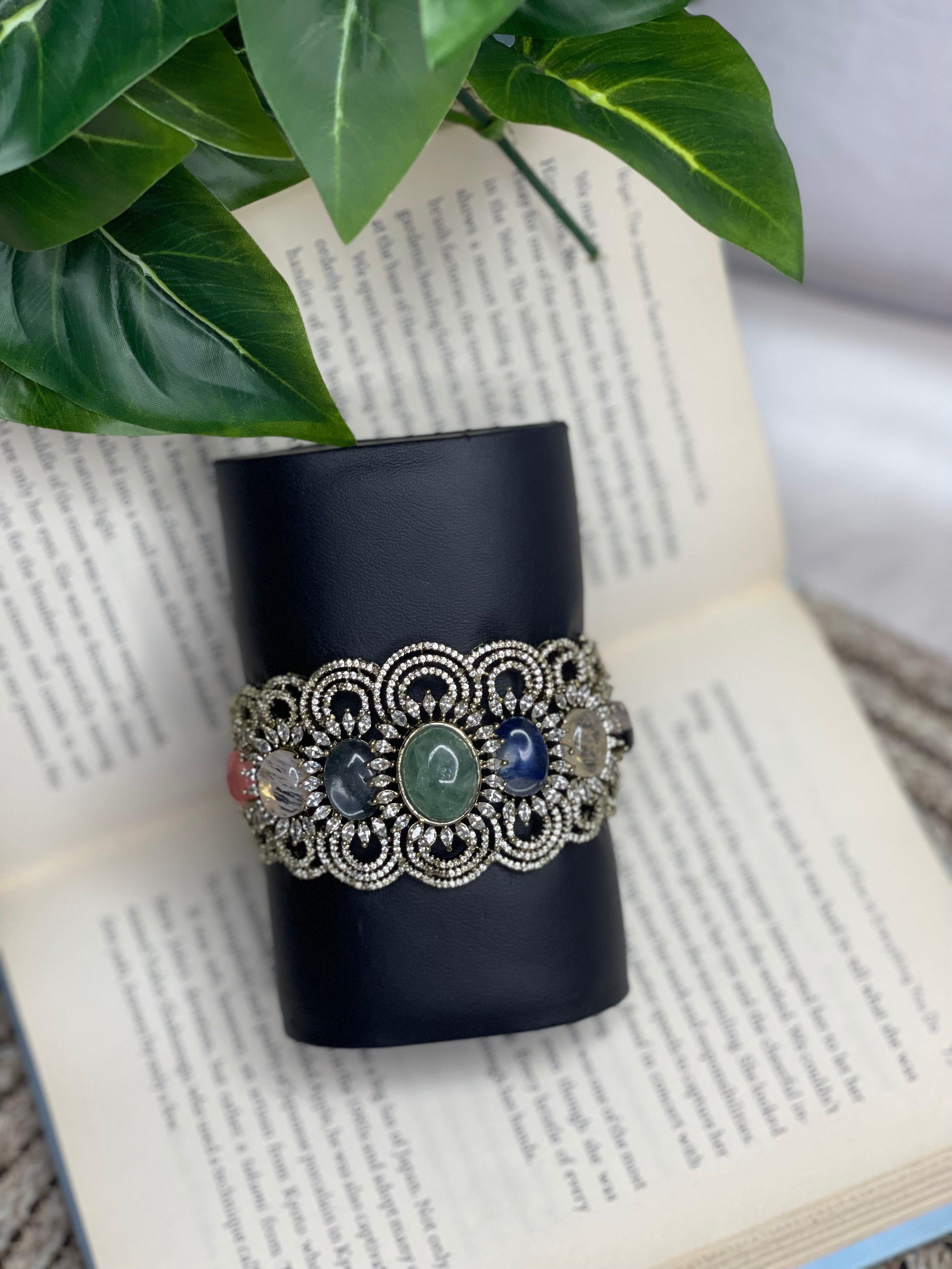 Celestial Gemstone Turkish Cuff