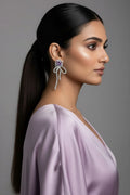 Lavender Sparkle Bow Earrings