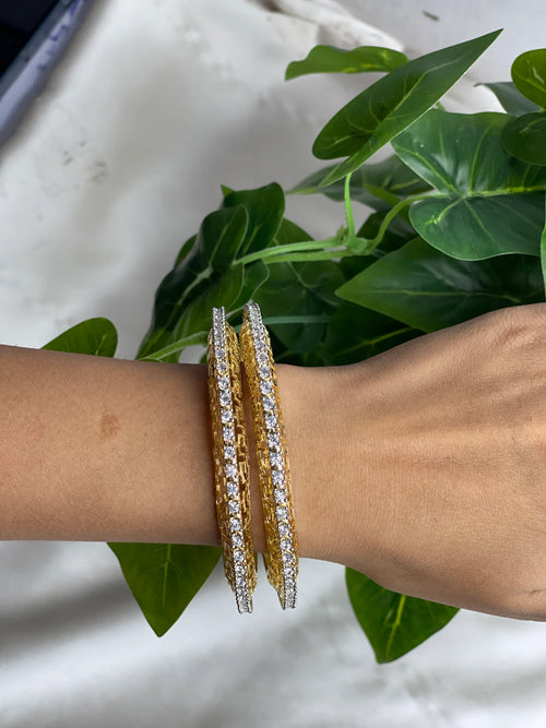 Crystal Line Bangles