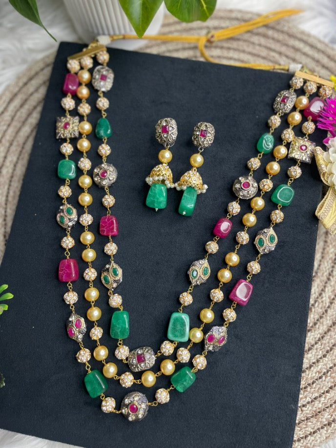 Royal Multi Layered Necklace Set