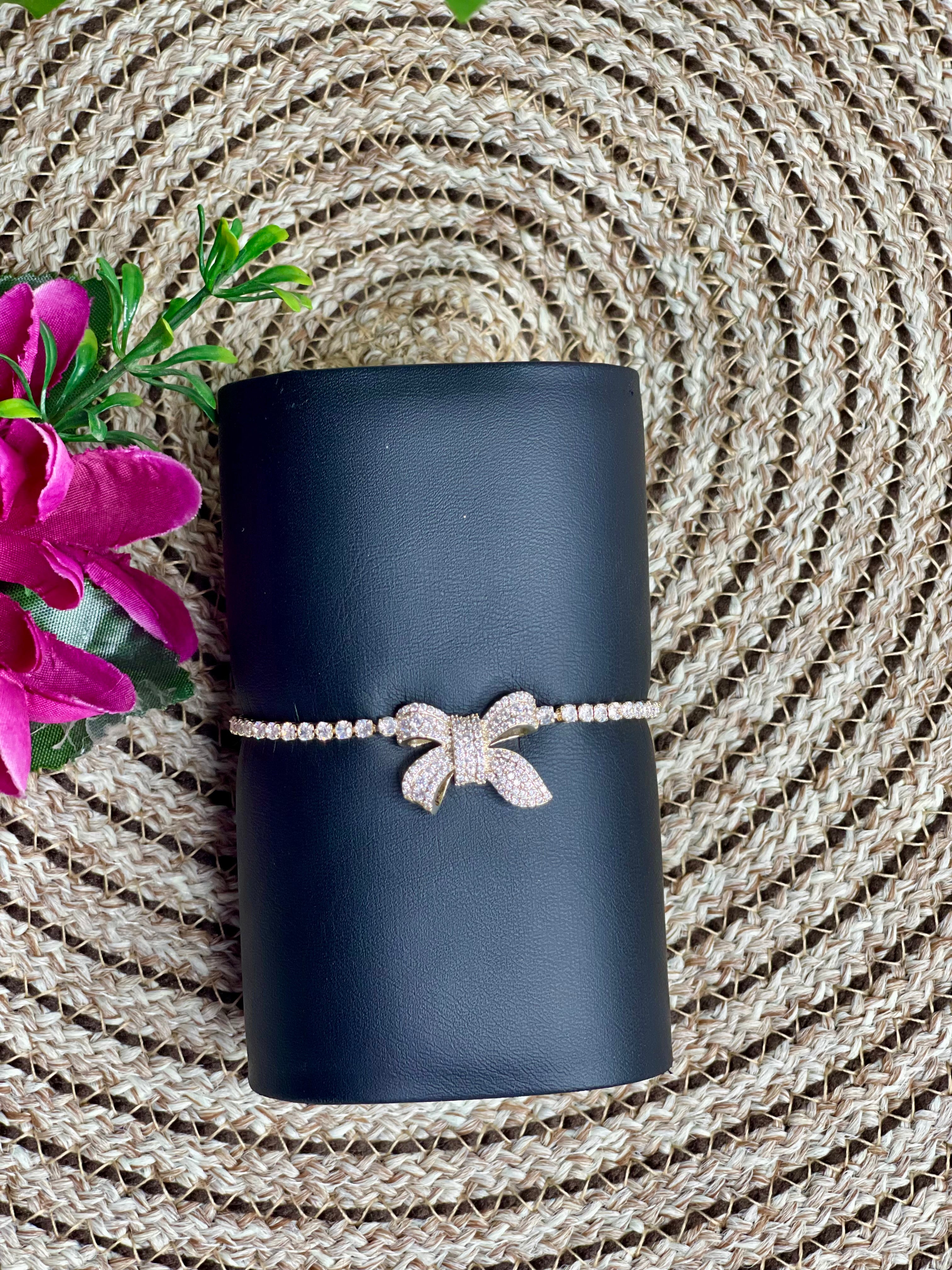 Bow Anti Tarnish Tennis Bracelet