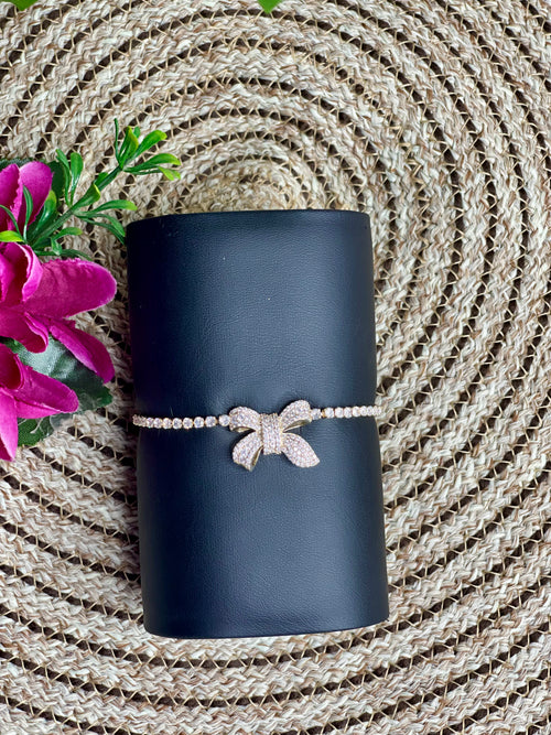 Bow Anti Tarnish Tennis Bracelet