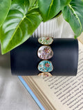 Blue Floral Charm Bracelet