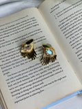 Azure Crystal Fan Earrings