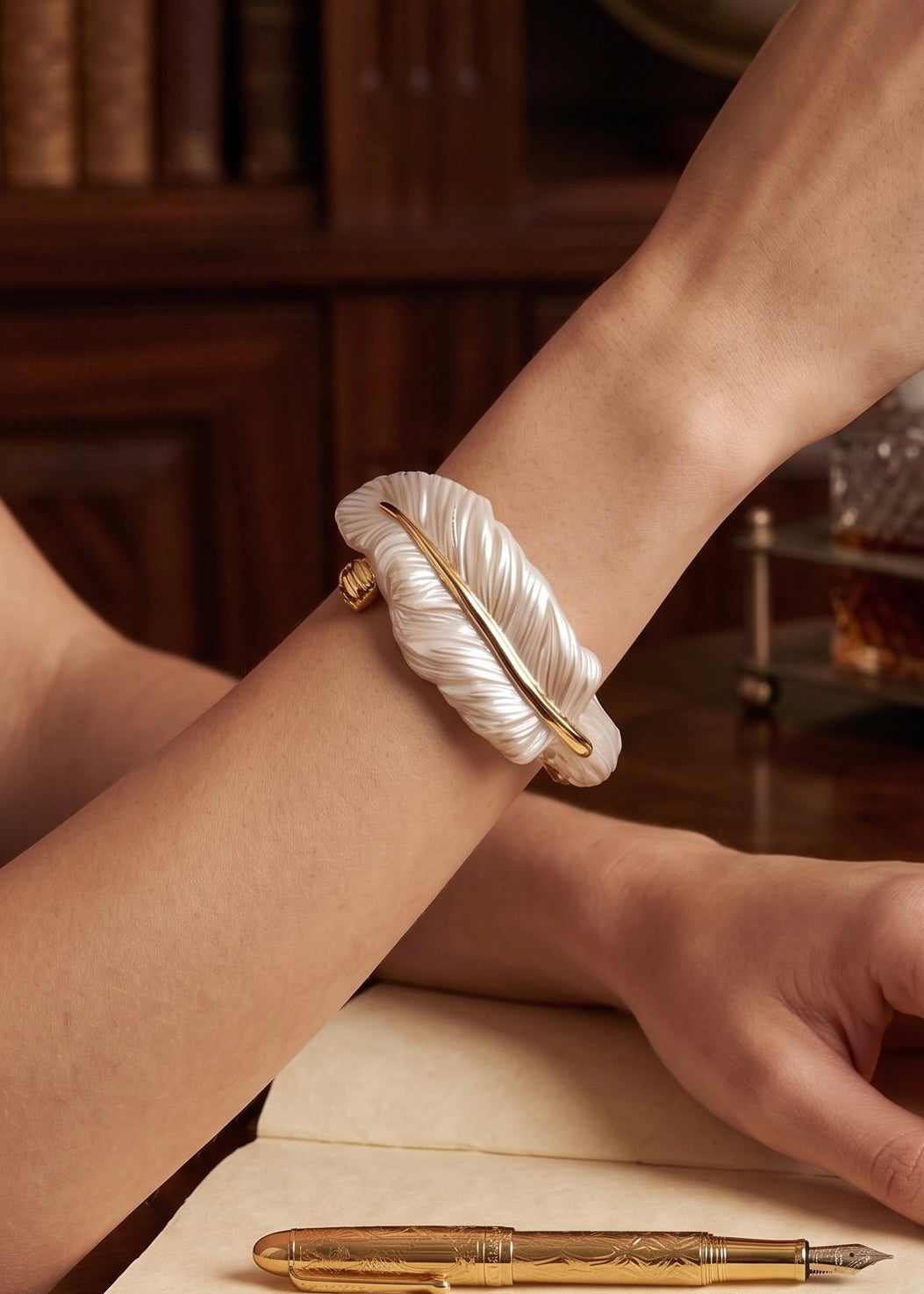 Ivory Feather Turkish Handcuff