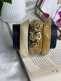 Golden Marble Resin Stack Bangle