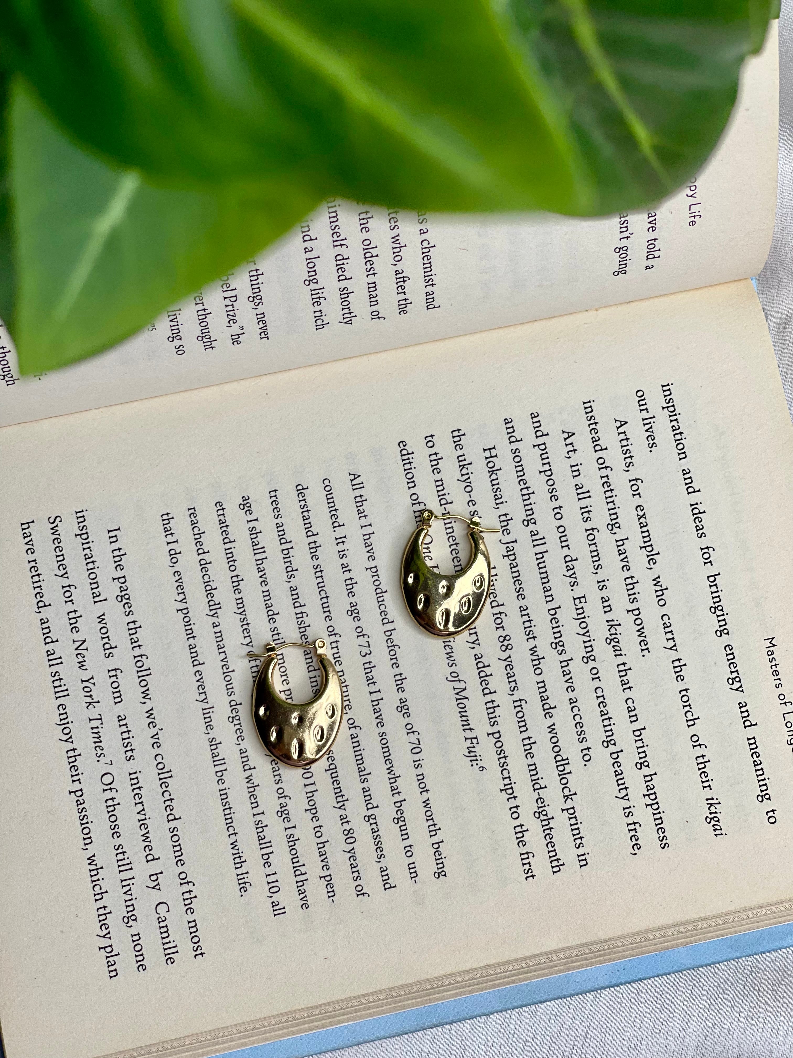 Molten Gold Hoop Earrings