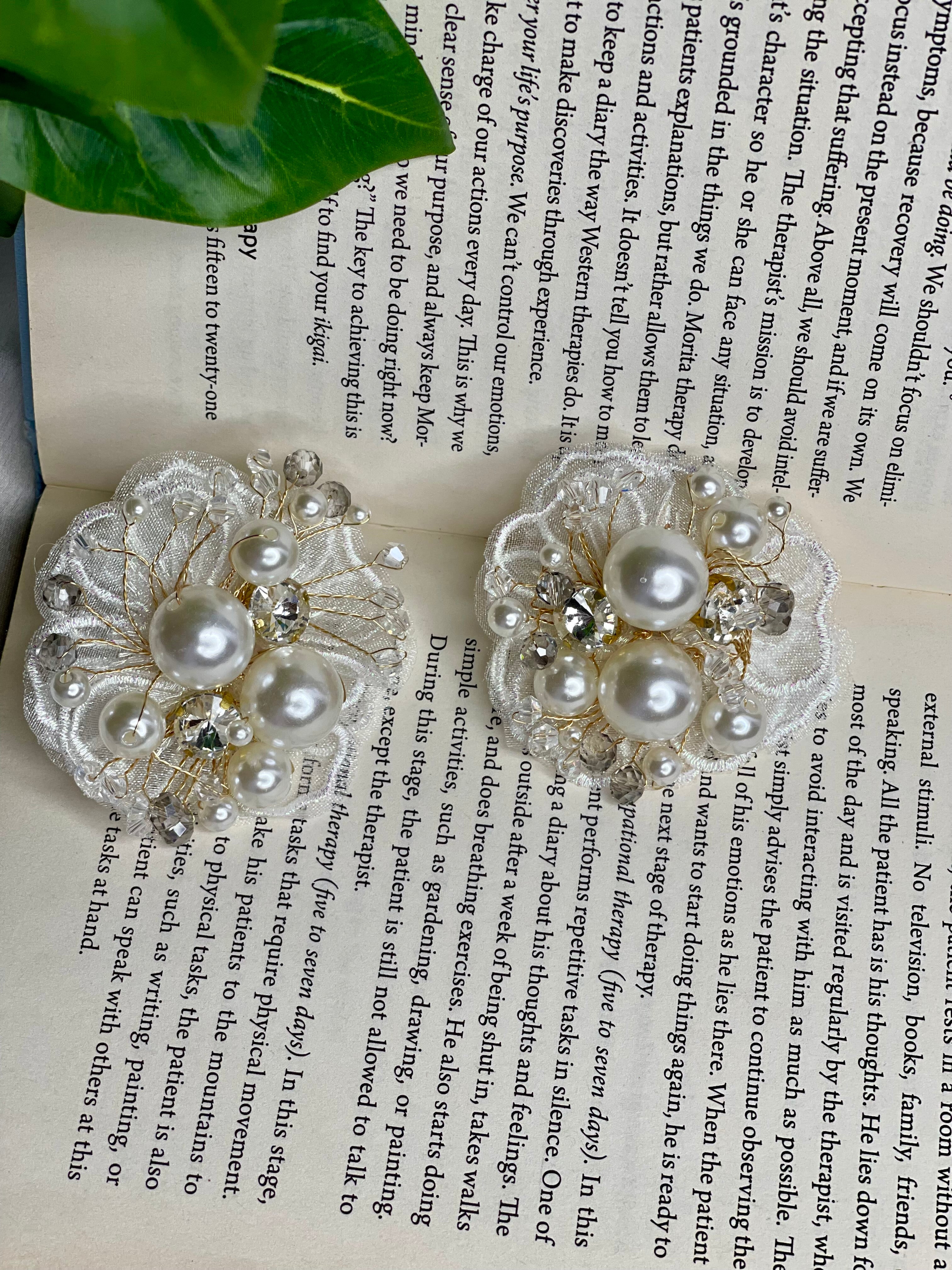 Pearl Blossom Couture Earrings