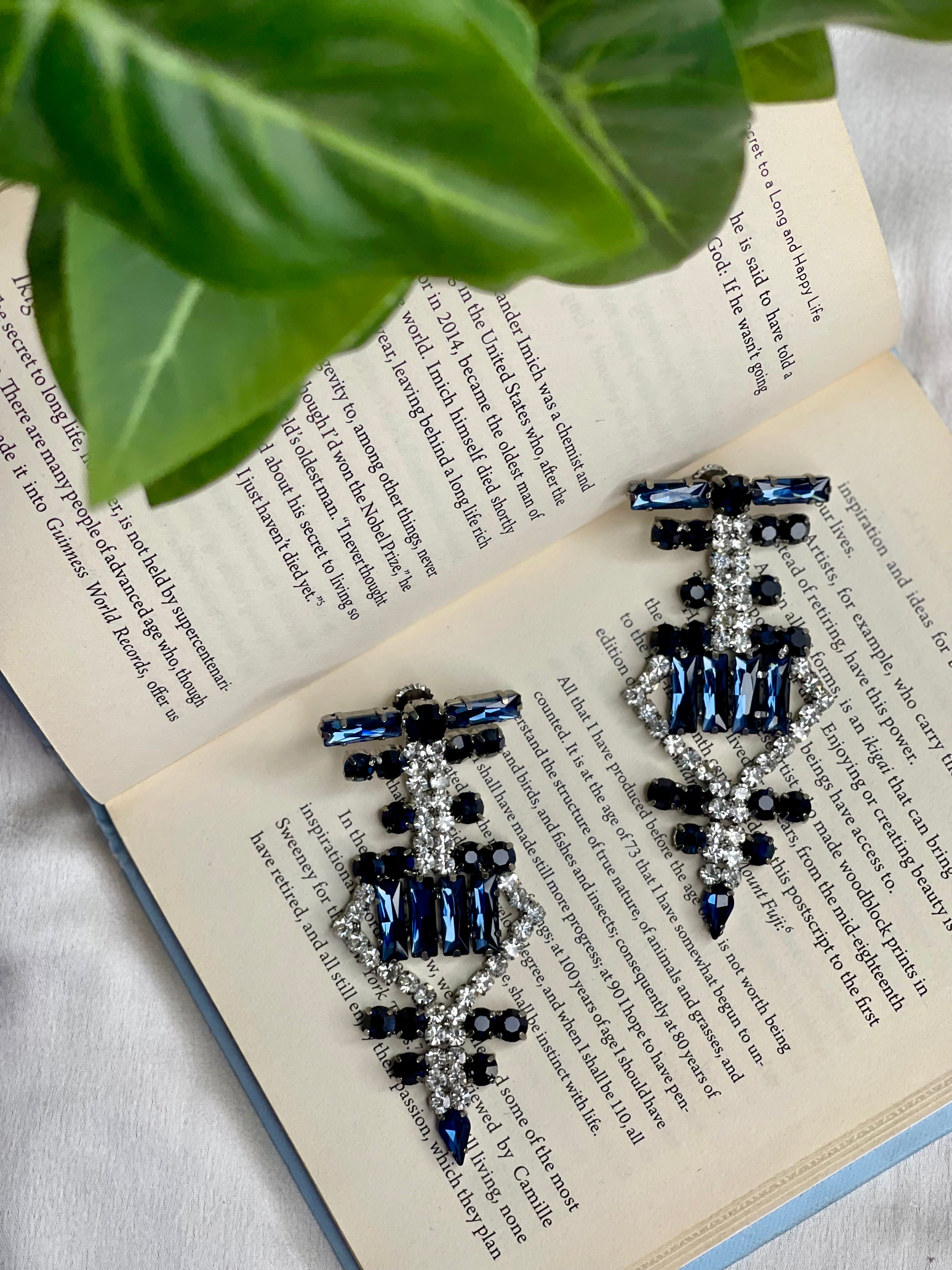Navy Royale Drop Earrings
