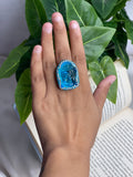 Blue Buddha Crystal Stone Ring
