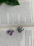 Rainbow Butterfly Studs