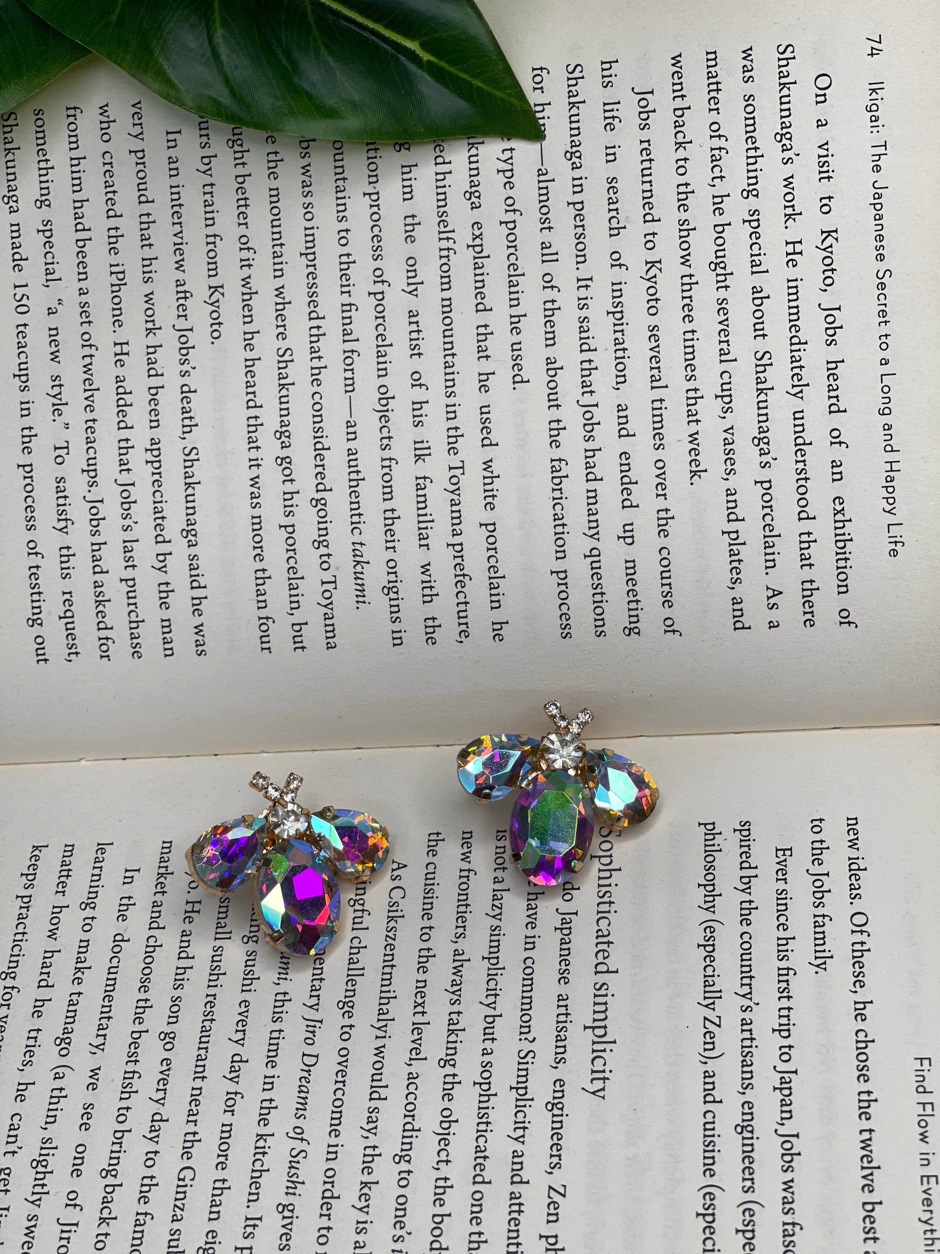 Rainbow Butterfly Studs