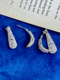 Silver Halo Party Earings
