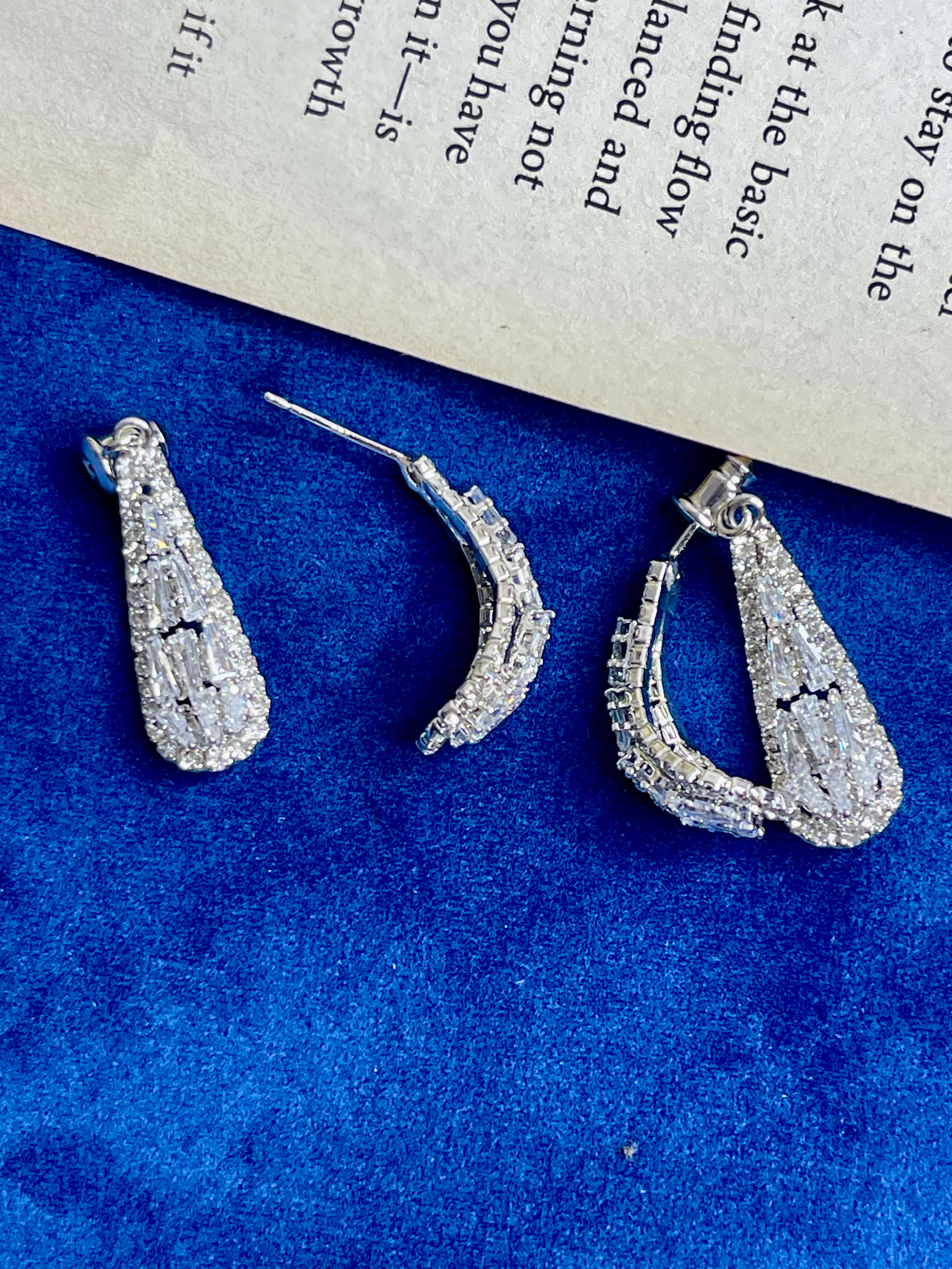 Silver Halo Party Earings