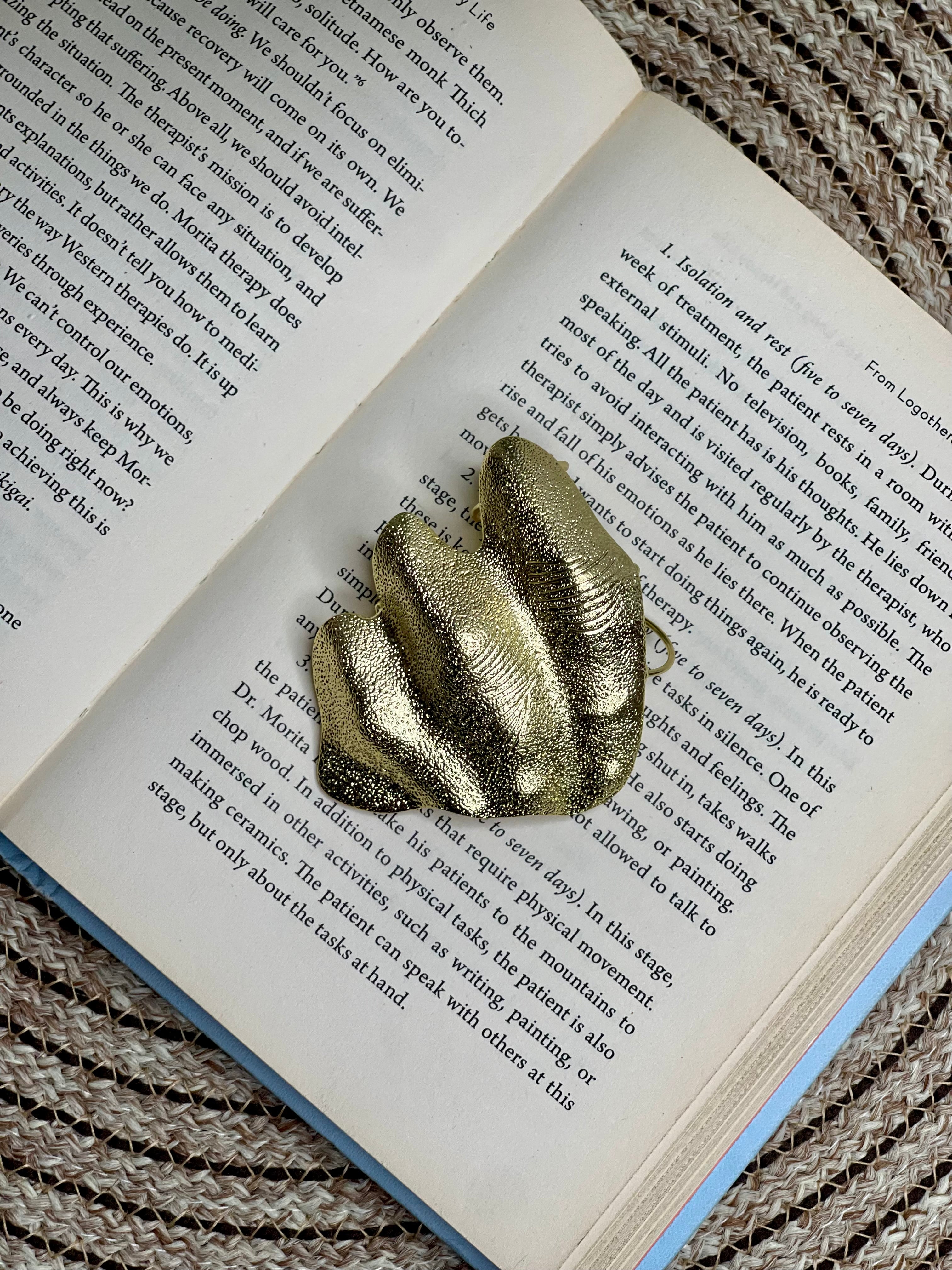 Golden Abstract Statement Ring