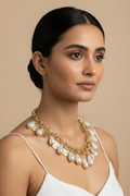 Vintage Coin Pearl Statement Necklace