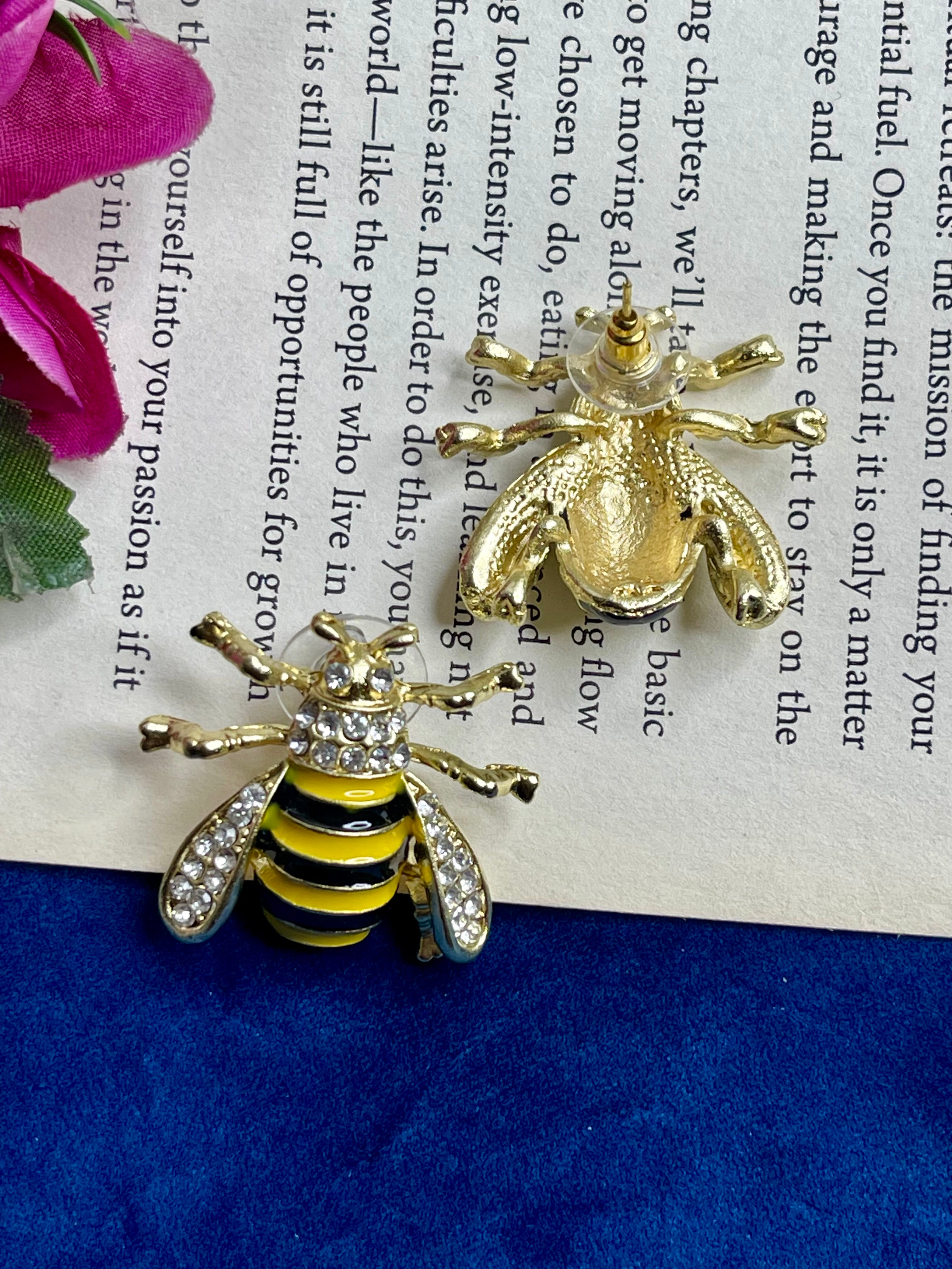 Golden Honeybee Earrings