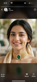 Emerald Royale Mesh Choker Set