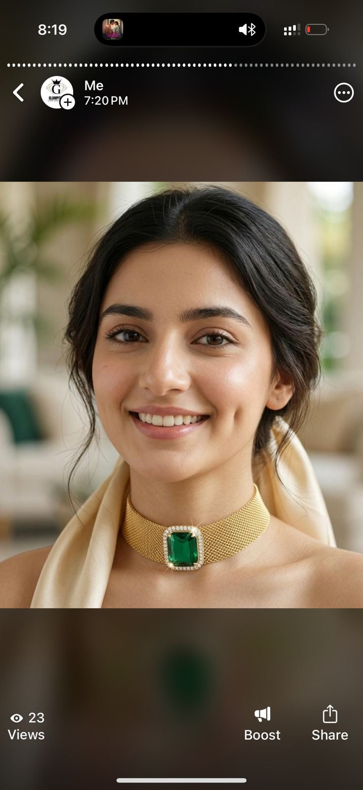 Emerald Royale Mesh Choker Set