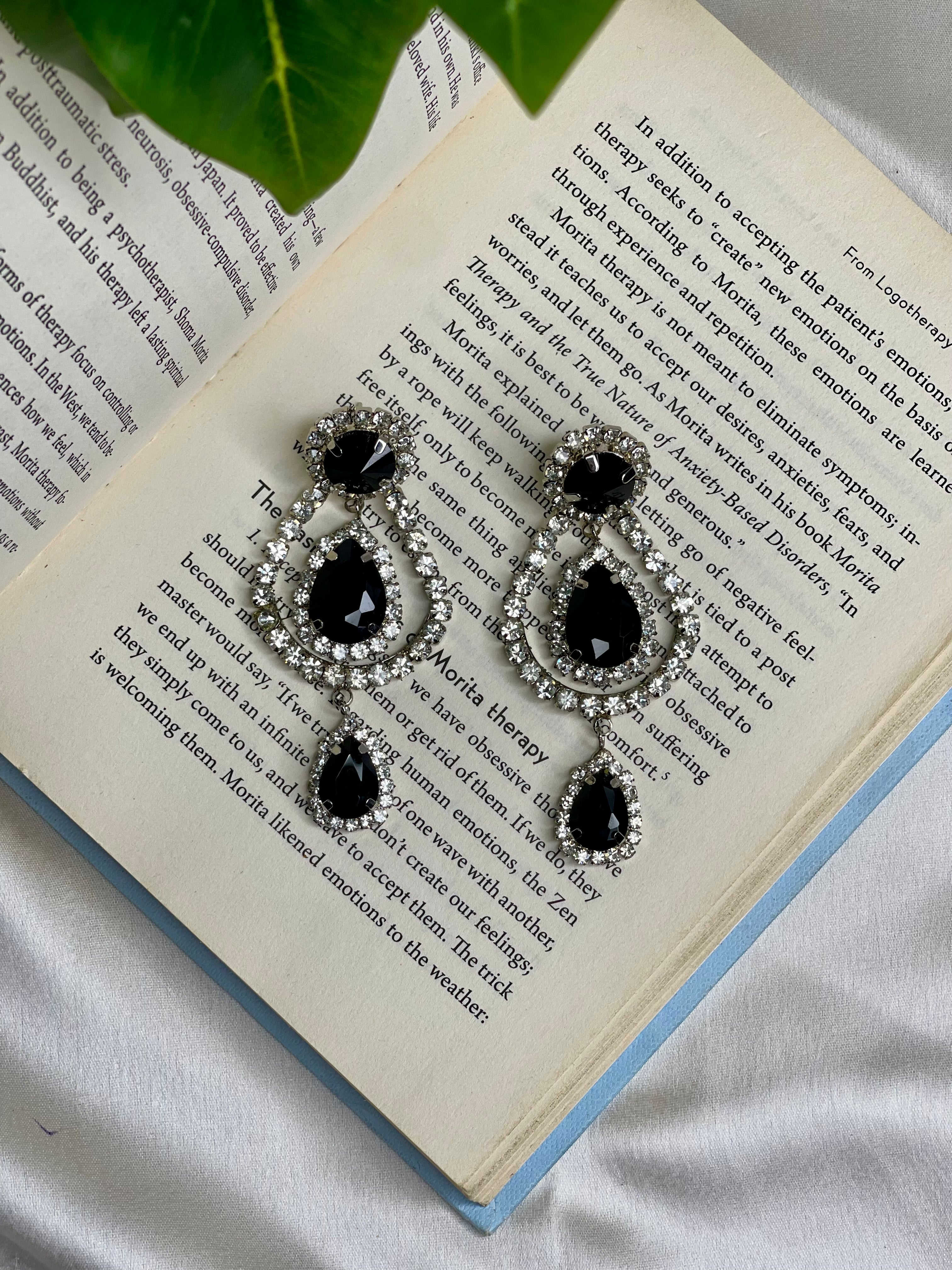 Black Drop Earrings