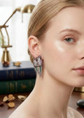 Midnight Crystal Parrot Earrings