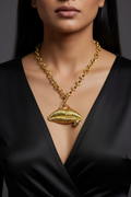 Golden Lips Necklace