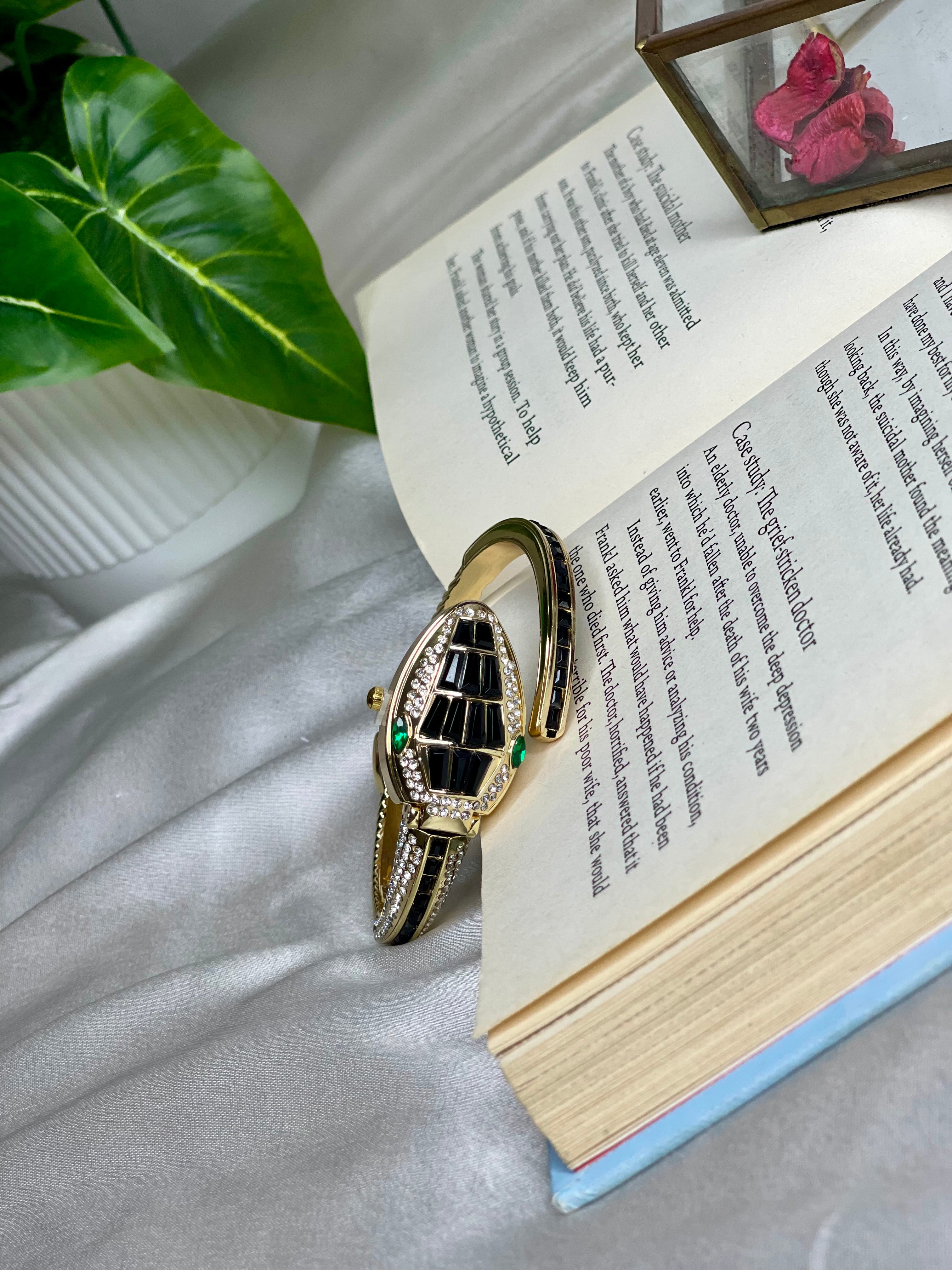 Black Snake Bracelet Watch