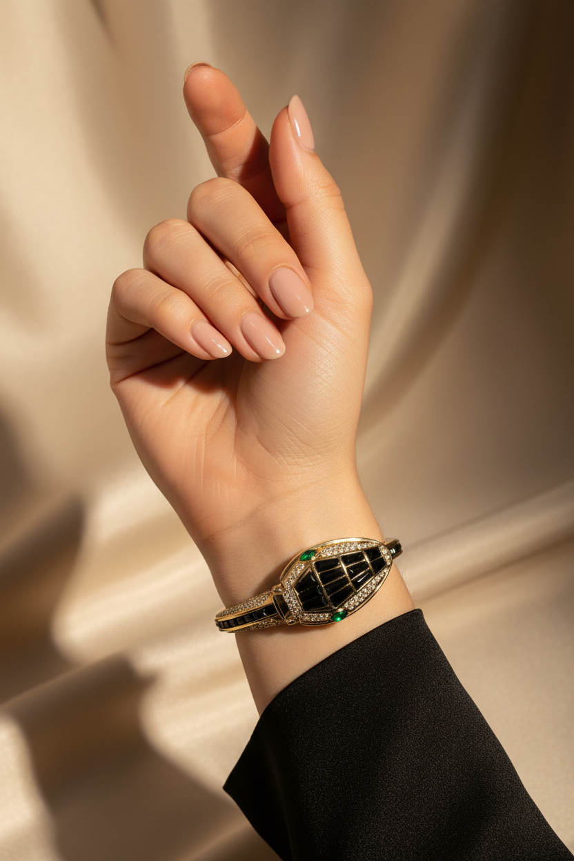 Black Snake Bracelet Watch