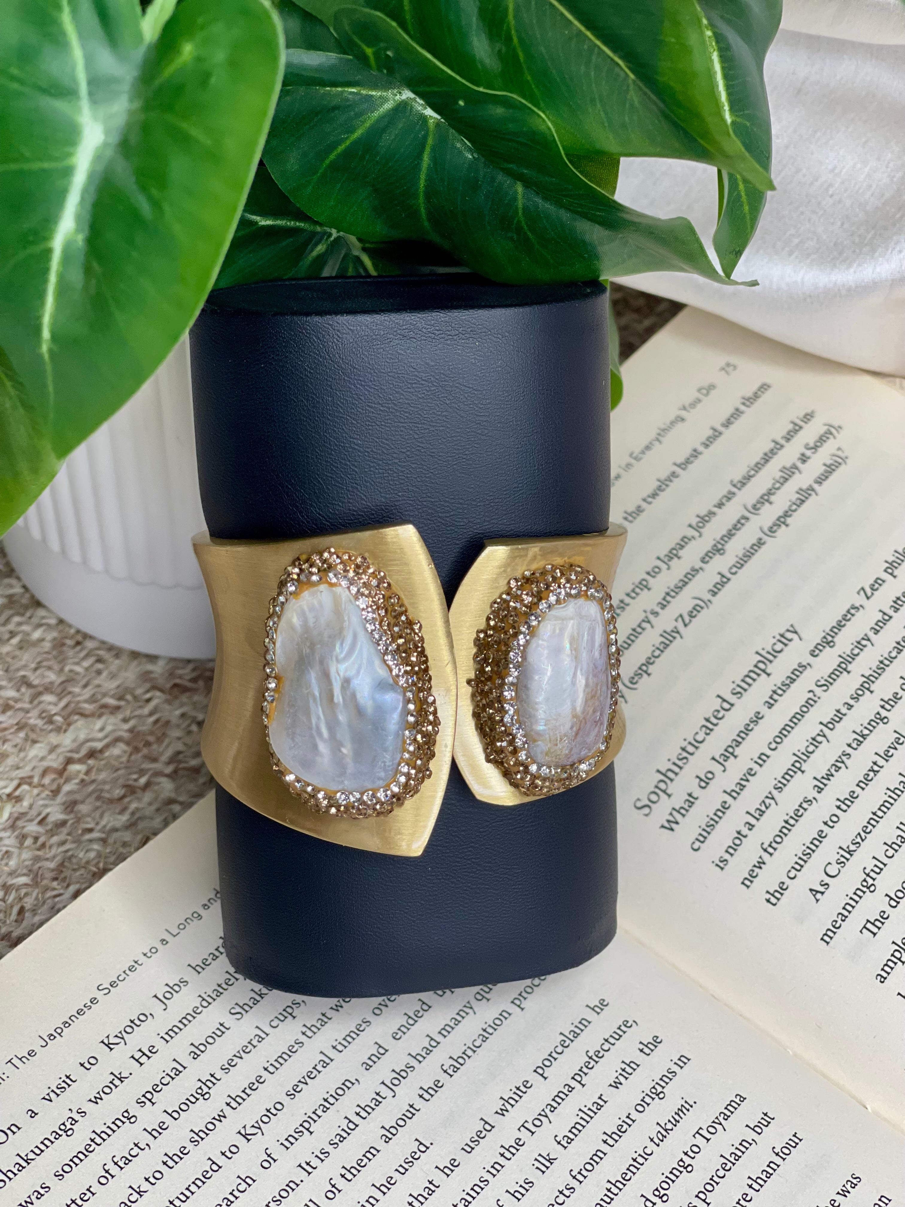 MOP Gold Gemstone Handcuff