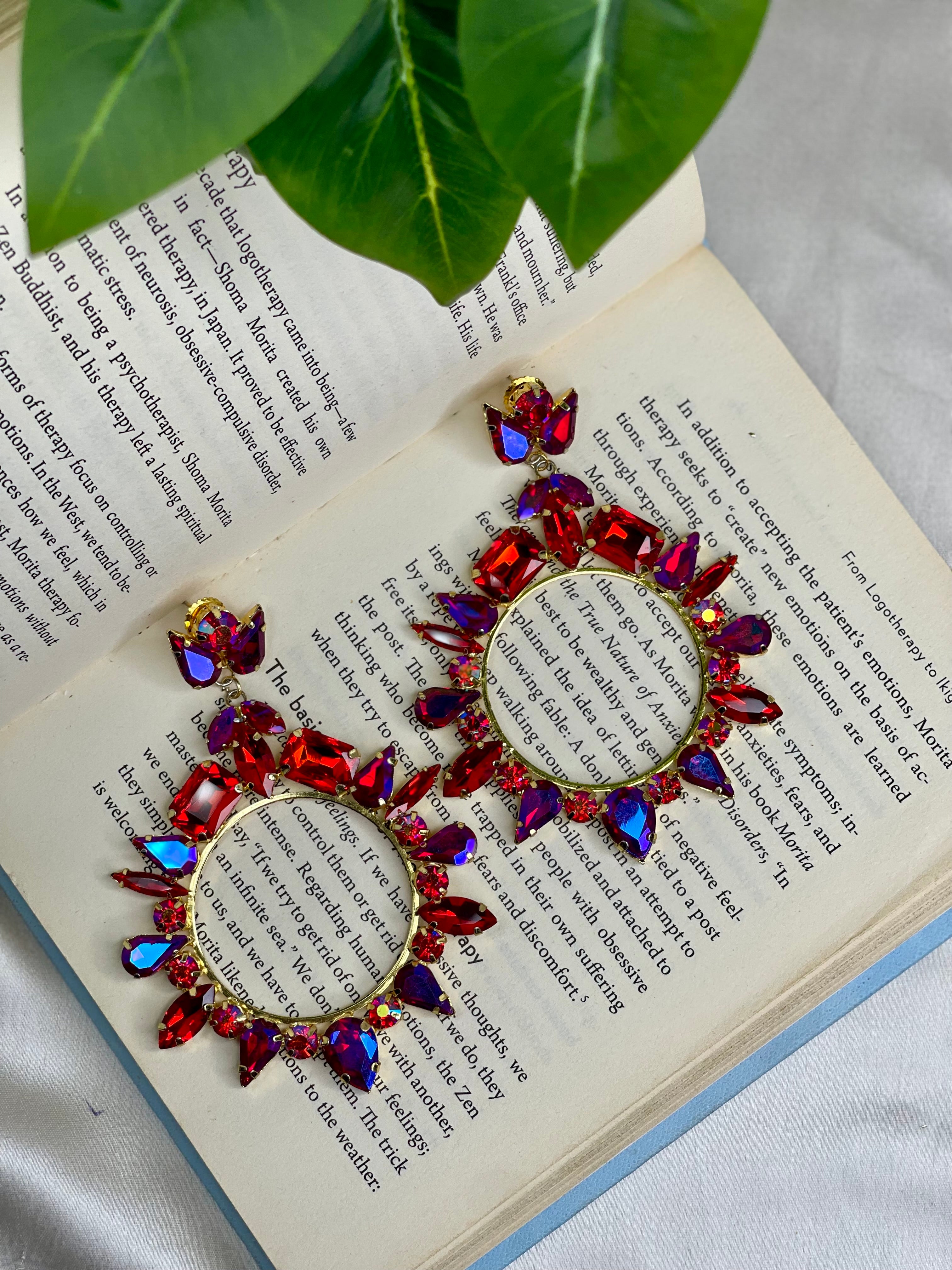 Red Spark Earrings