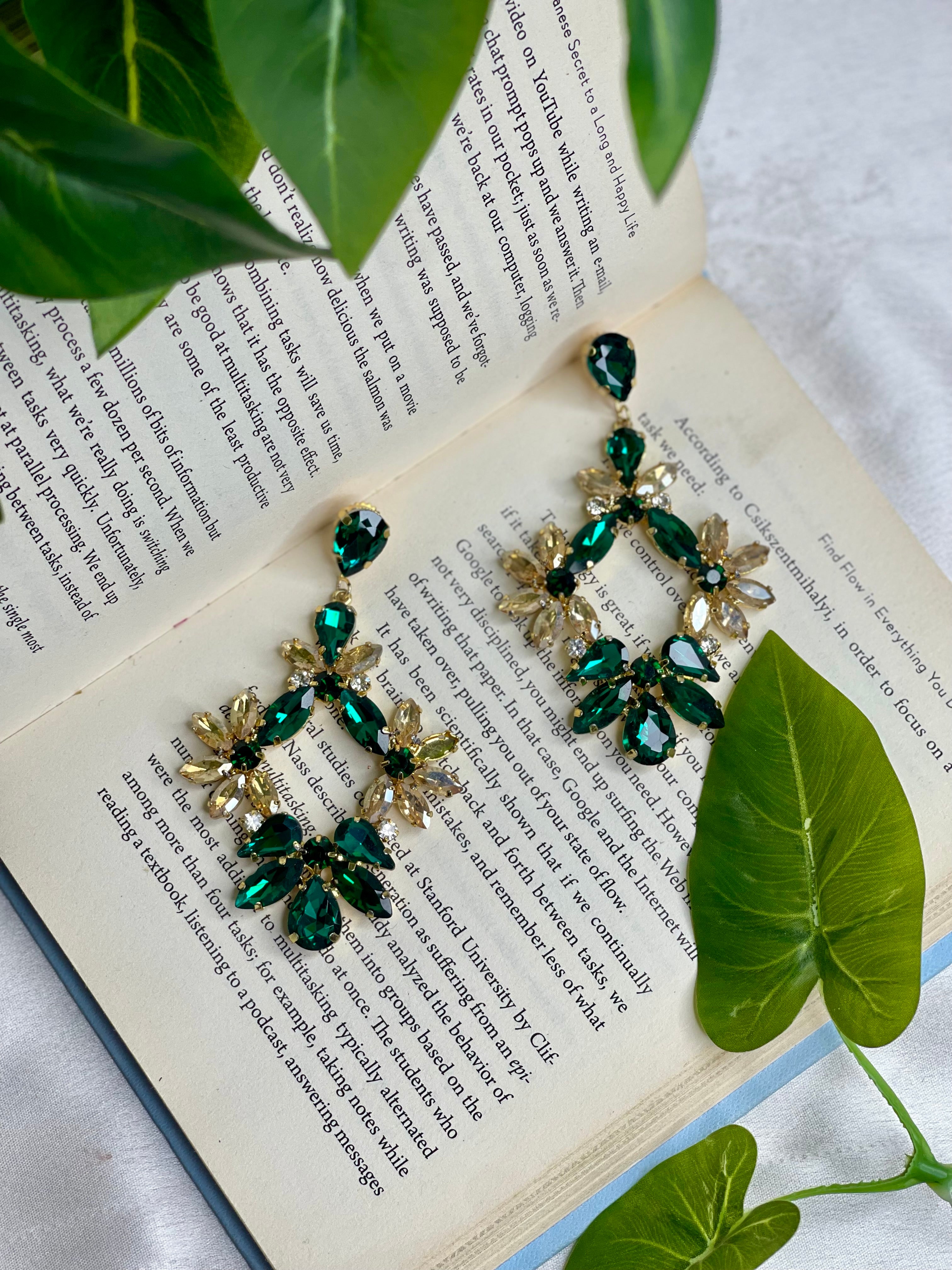 Emerald Spark Earrings