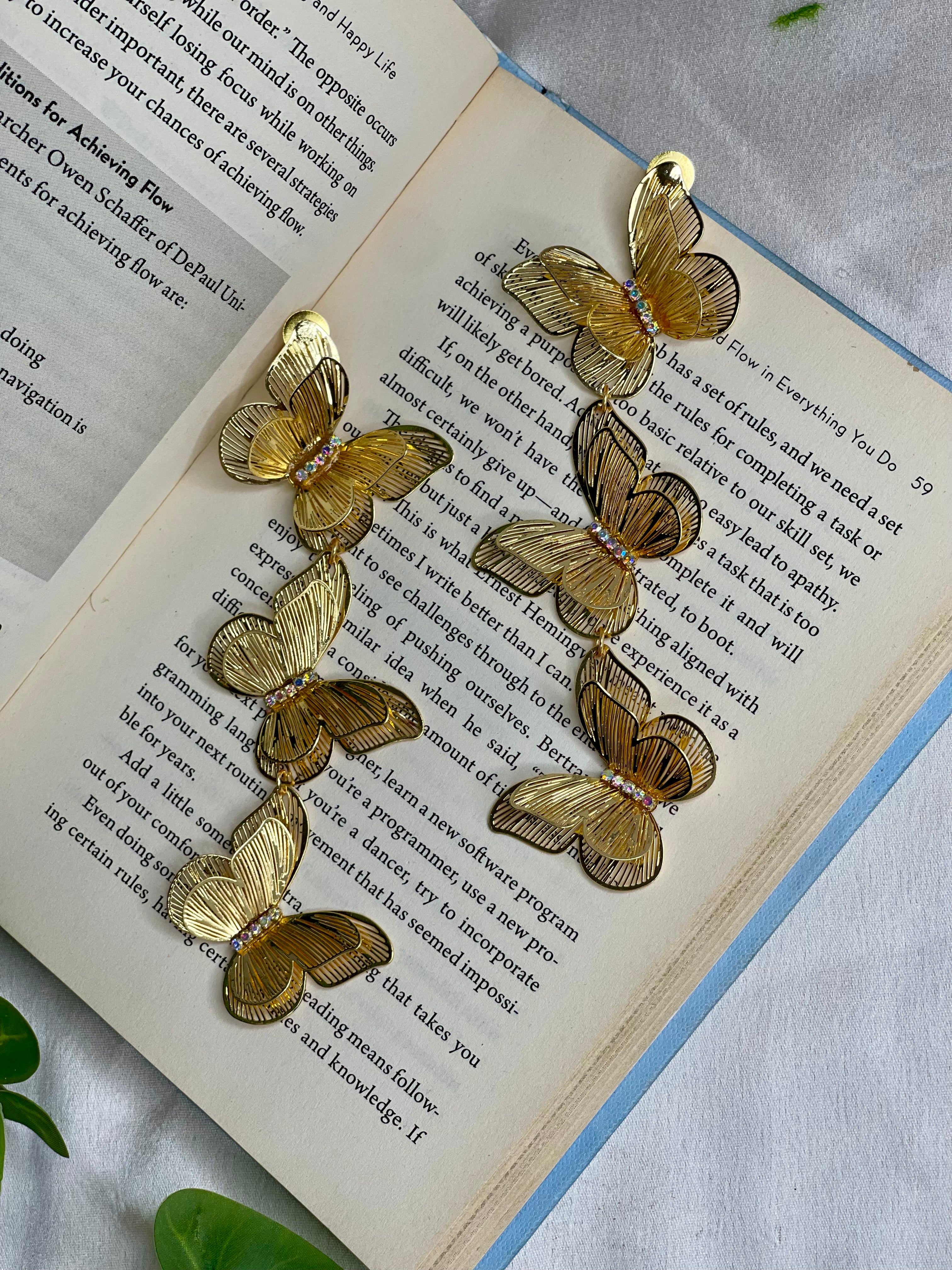 Golden Butterfly Earrings