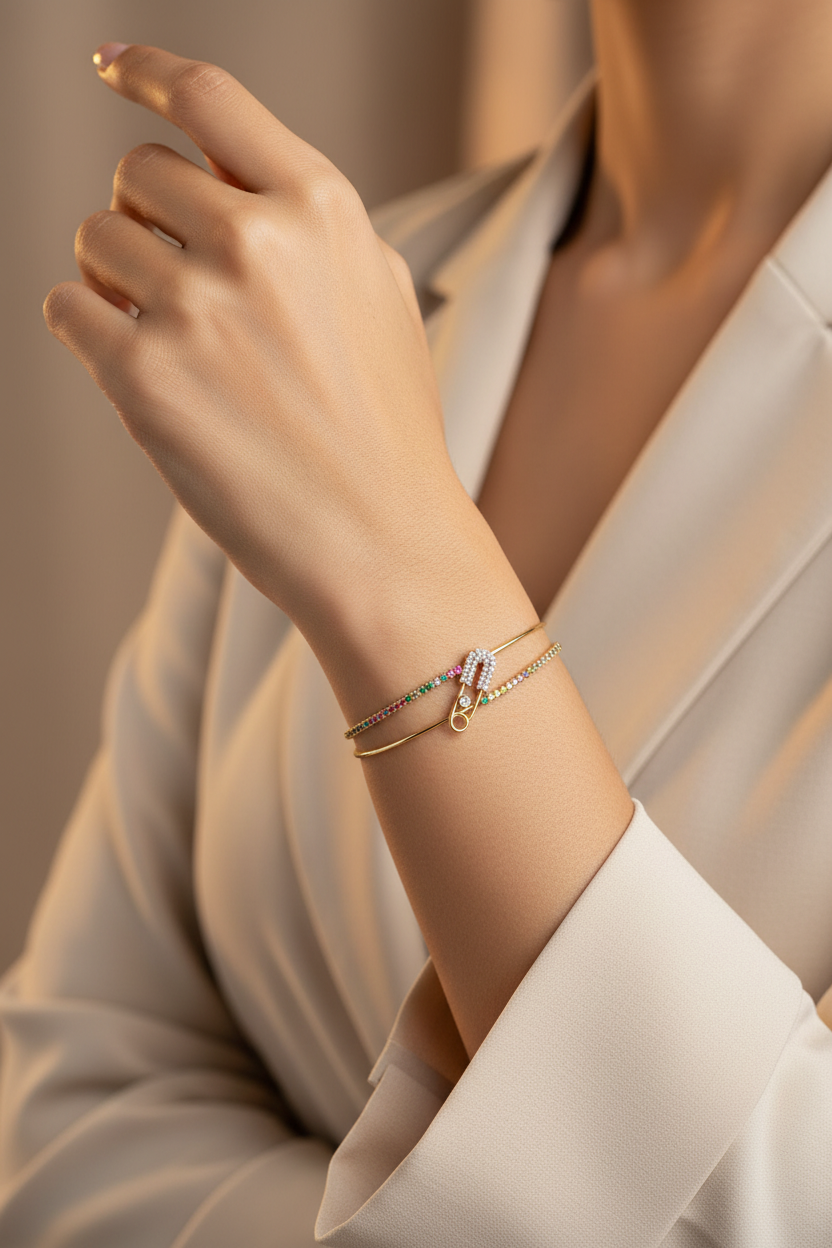 Pin Anti Tarnish Rainbow Bracelet