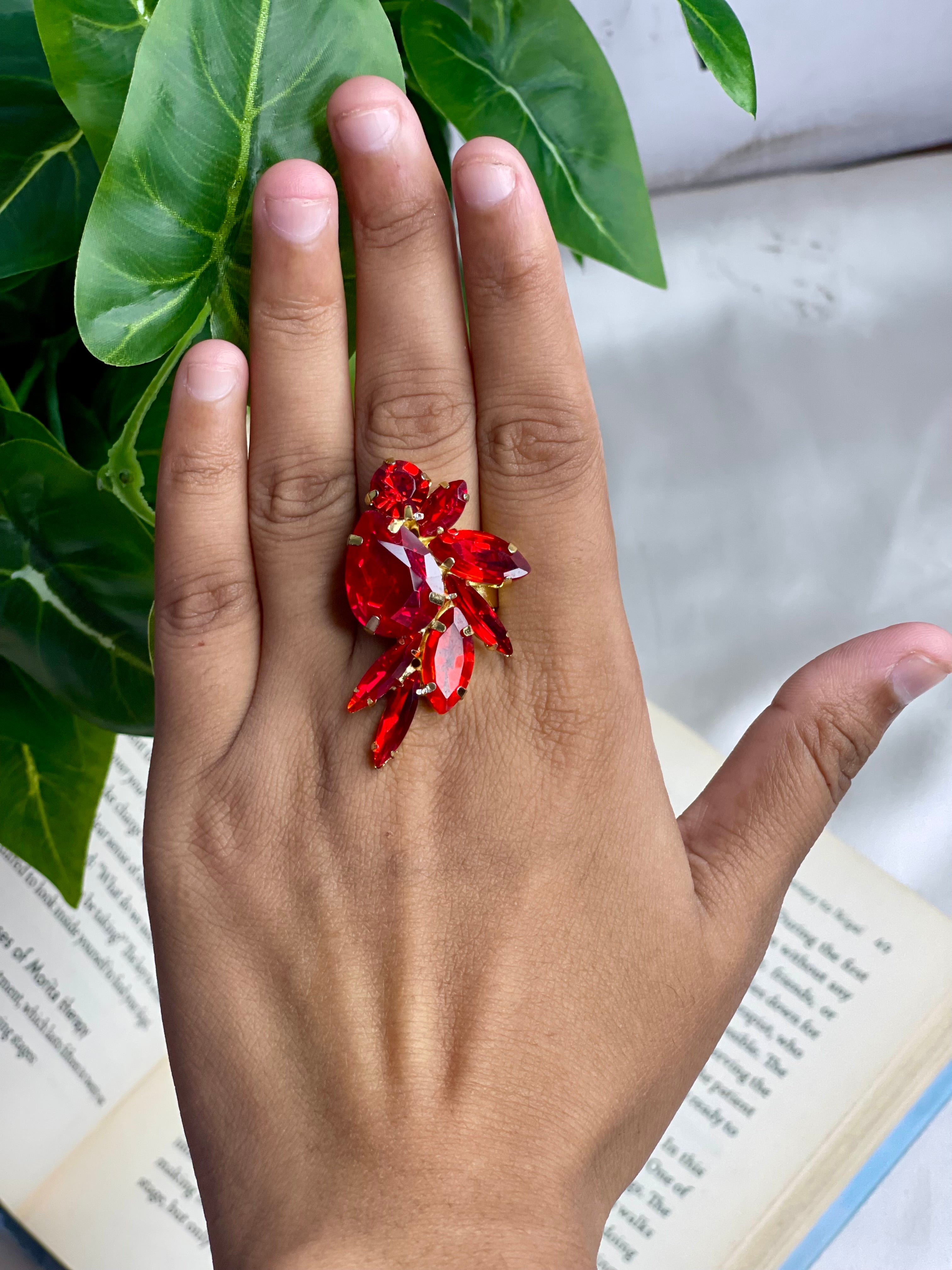 Red Bloom Ring