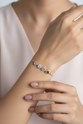 Multi Heart Anti Tarnish Tennis Bracelet