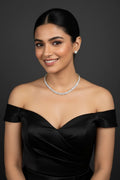 Diamond Tennis Set With 2 pair of Earrings