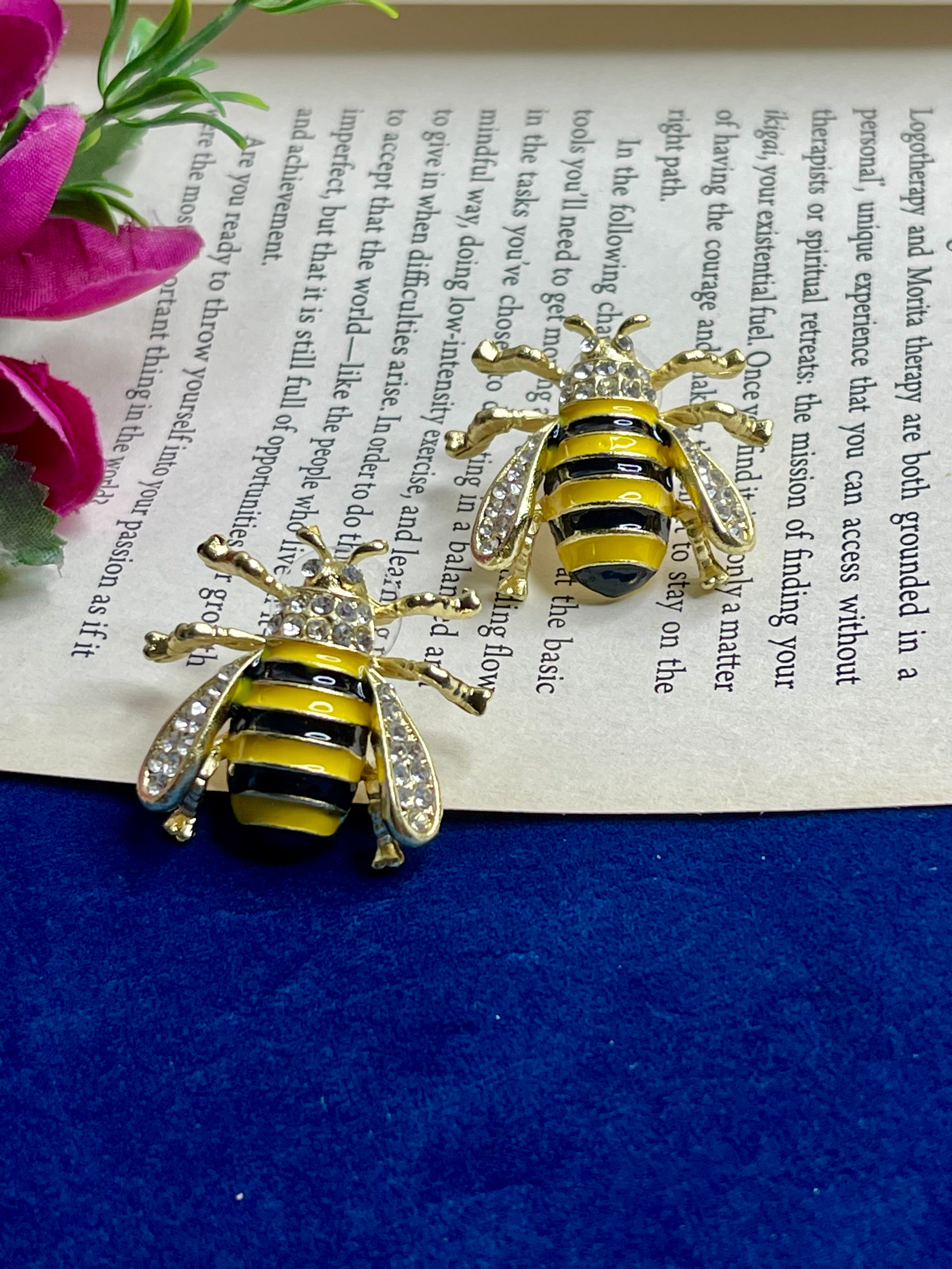 Golden Honeybee Earrings